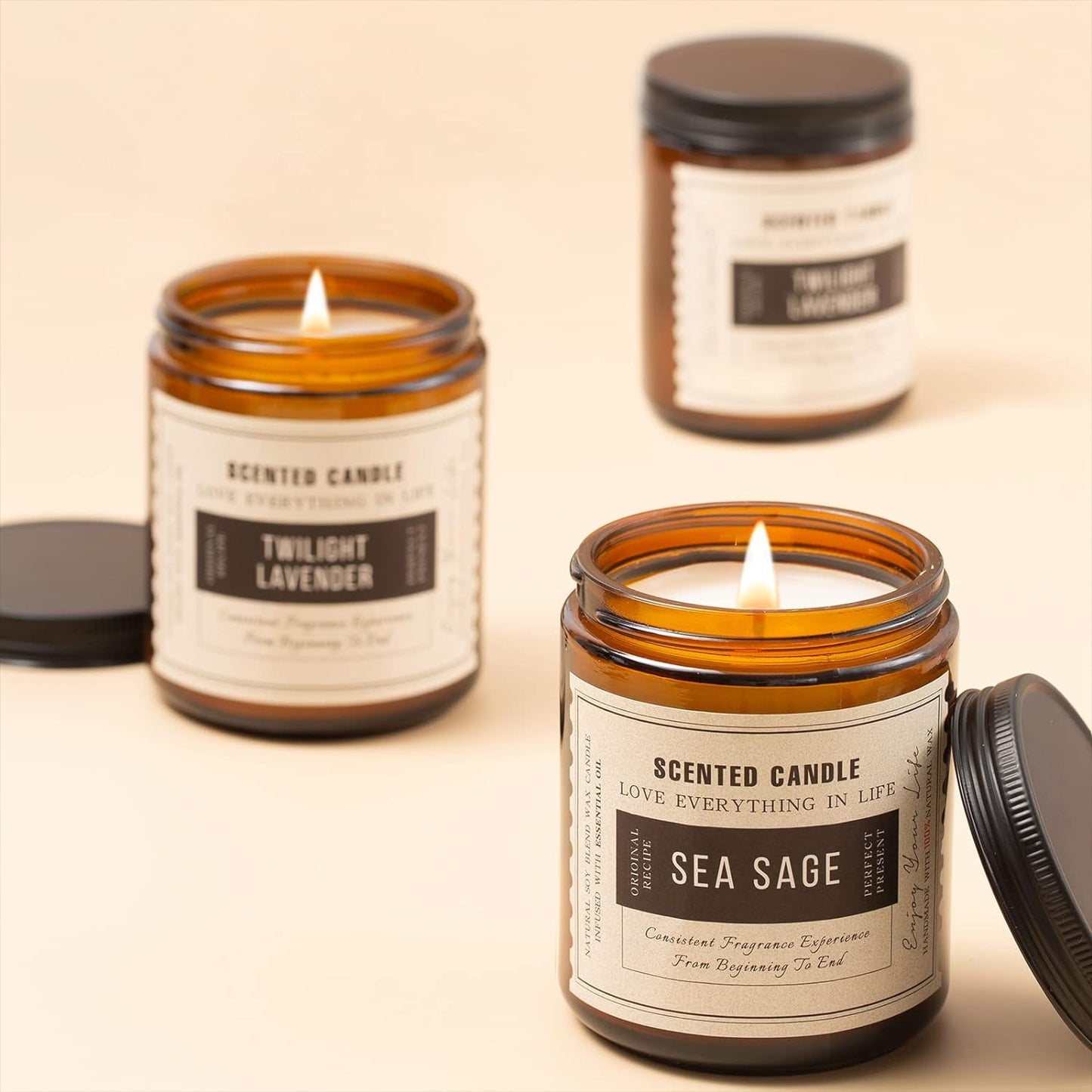 Transform your space with our Twilight Lavender & Sea Sage Scented Candles! 🌿✨ Enjoy 100 hours of blissful aroma in beautiful amber jars. Perfect gifts for any occasion! 🎁🕯️ #HomeFragrance #Candles #GiftIdeas