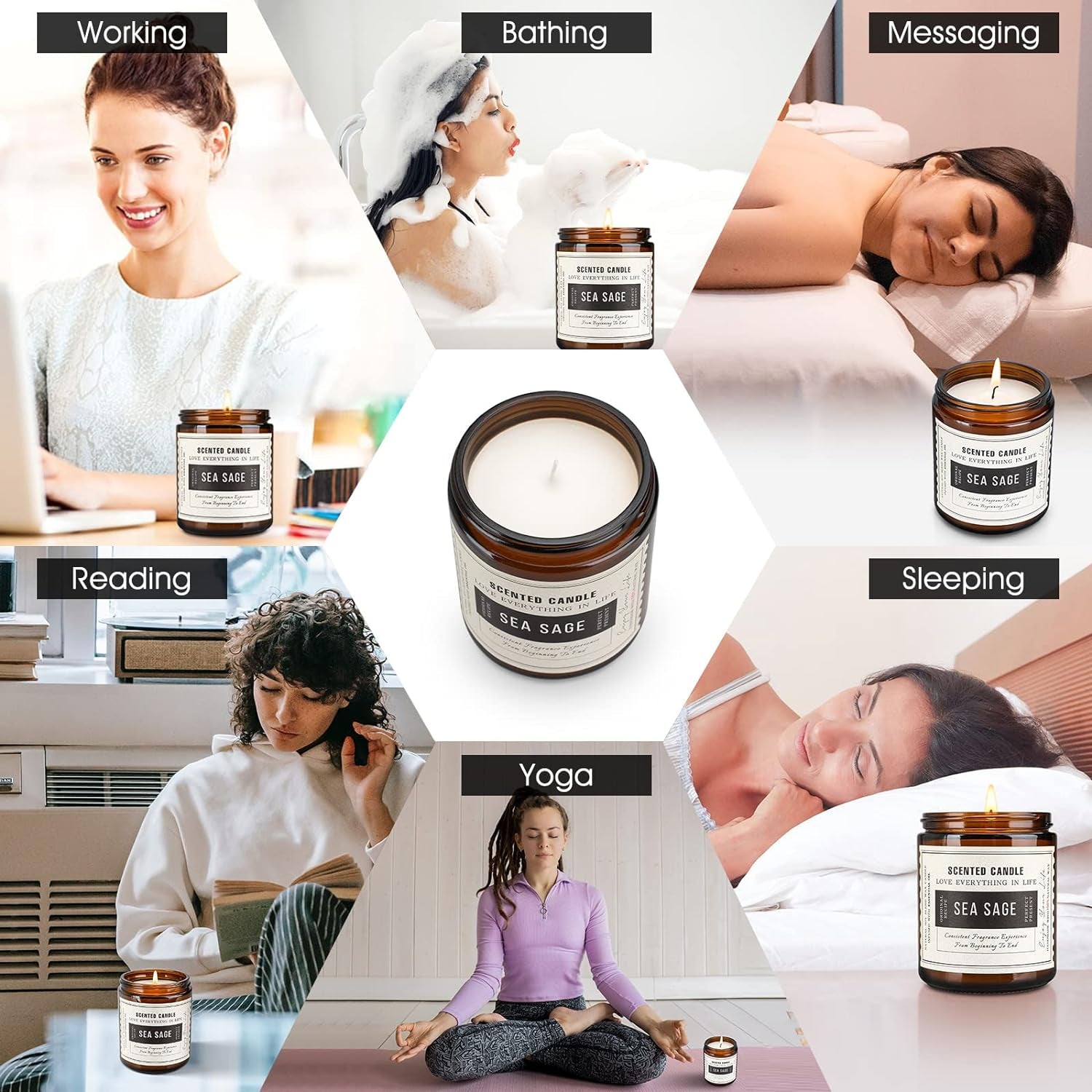 Transform your space with our Twilight Lavender & Sea Sage Scented Candles! 🌿✨ Enjoy 100 hours of blissful aroma in beautiful amber jars. Perfect gifts for any occasion! 🎁🕯️ #HomeFragrance #Candles #GiftIdeas